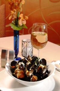 plate of mussels