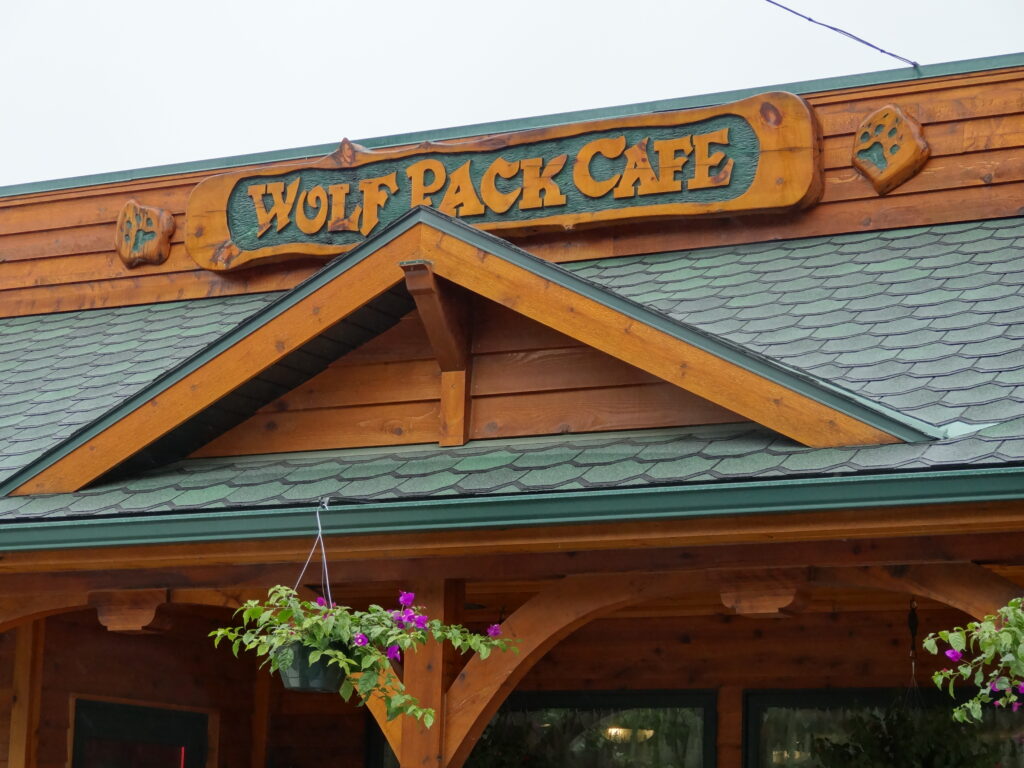 wolf pack cafe sign