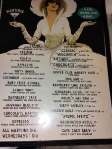 martini menu
